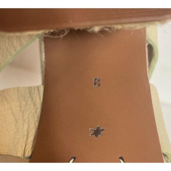 Splendid Matty Ivory Leather Mule Sandals Rope Heel Size 8 - Picture 10 of 11